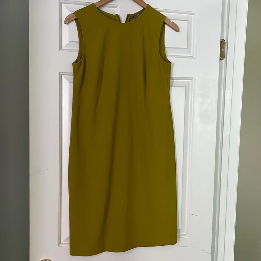 NWOT J. Jill Sleeveless Chartreuse Midi Tank Dress